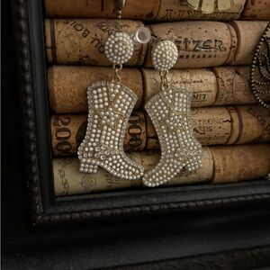 Cowboy boot earrings